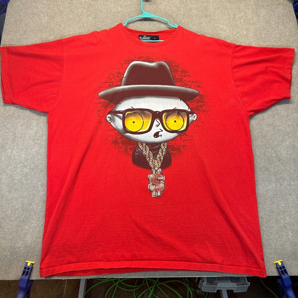 Scarface Clothing Co T Shirt Mens 4XL Red Hip Hop Long Tee Stewie Gangster Bling